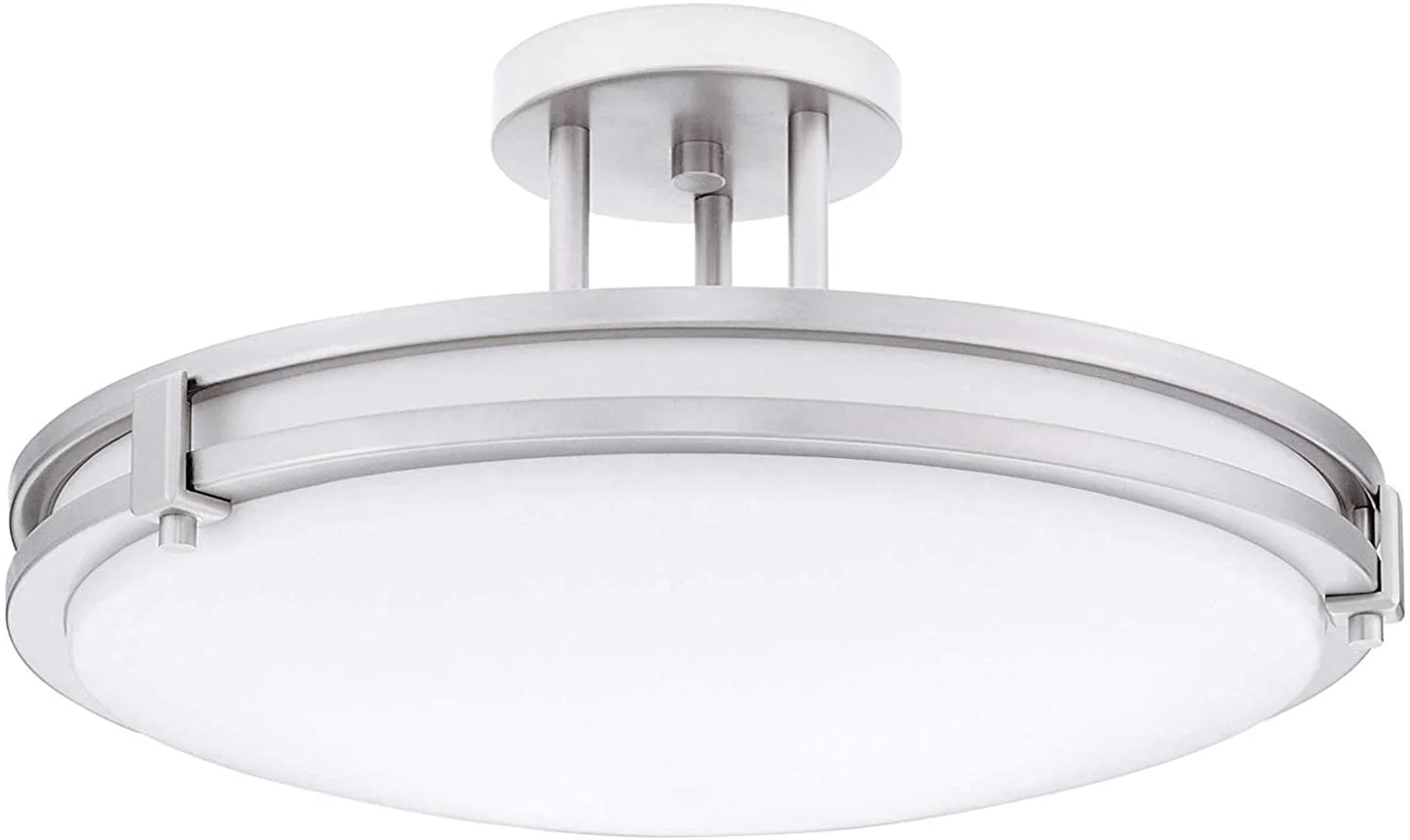 Ingeniuso 16-Inch 23 Watt Round 2-Light Semi Flush Ceiling Mount
