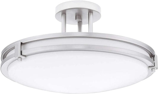 Ingeniuso 16-Inch 23 Watt Round 2-Light Semi Flush Ceiling Mount