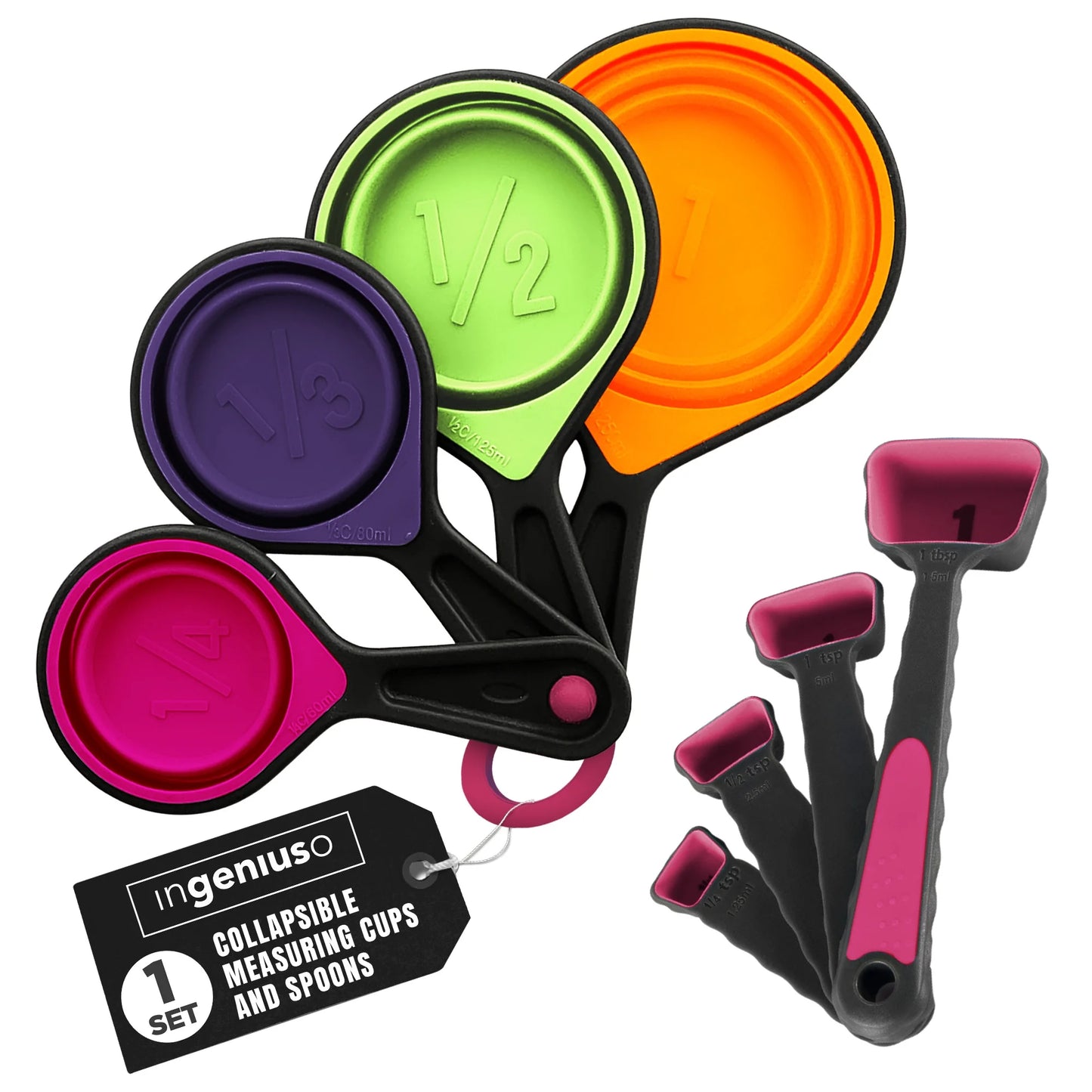 Collapsible Measuring Cups and Measuring Spoon