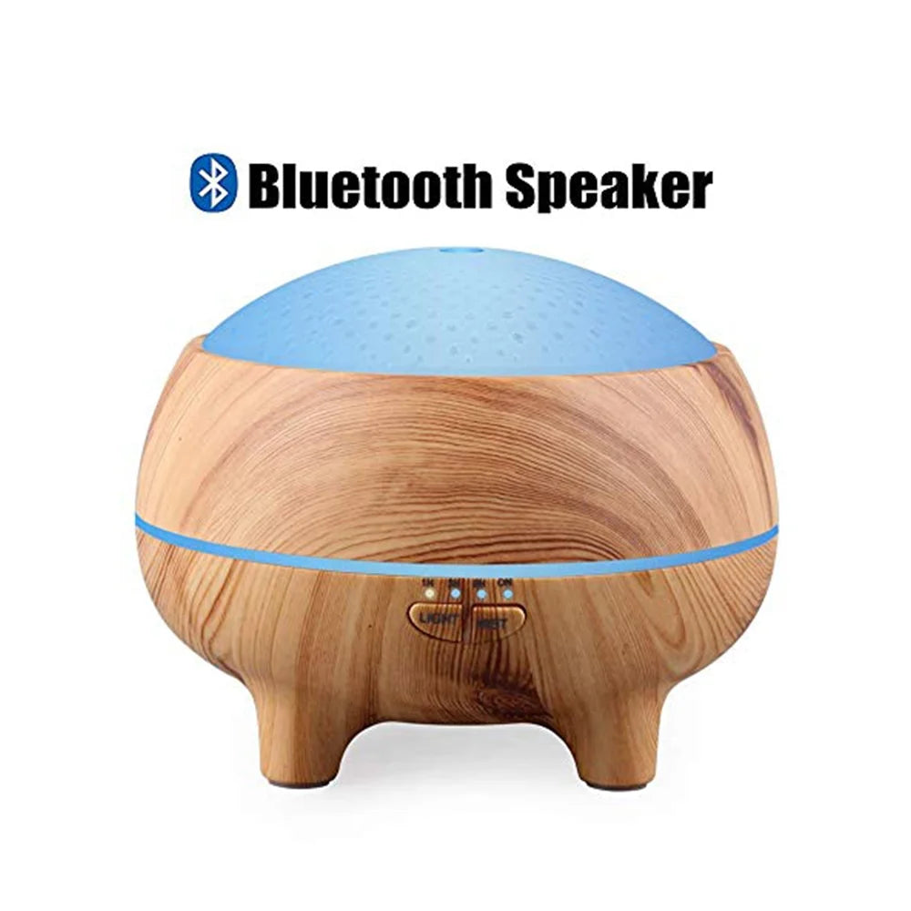 Ingeniuso Diffuser with Bluetooth Speaker – Light Wood Grain, 300ml